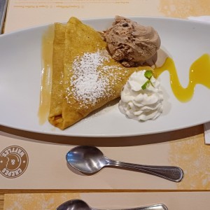 crepes de relleno de melocoton