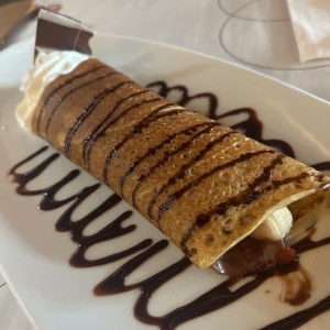 Crepe nutella banana y fresa 