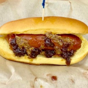 smoke sausage sandwich