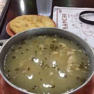 Sancocho con Hojaldra. 