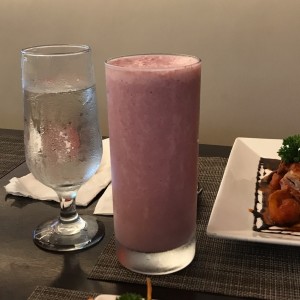 batido de fresa en leche