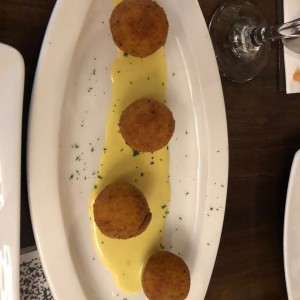 croquetas de rissotto con hongos