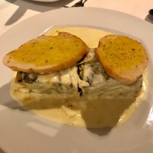 Lasagna de Pollo con hongos 