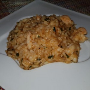 Risotto con langostinos