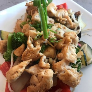 Teppanyaki de pollo 