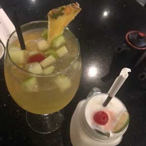 sangria y limonada de coco