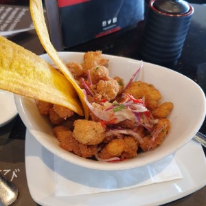 Ceviche frito de corvina