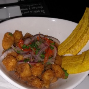 Ceviche frito de corvina