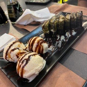 Brownie con helado