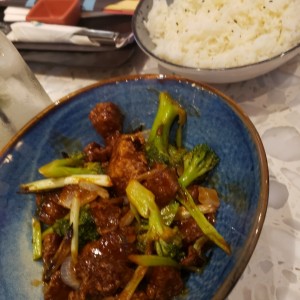 Platos Calientes - Mongolian Beef