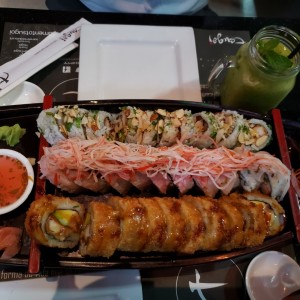 Rollos canalero,samurai y ceviche roll