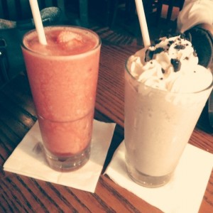 Frozen de fresa/Milkshake de oreo