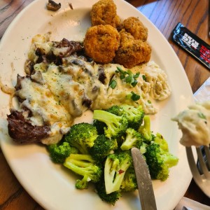 steak con hongos apanados