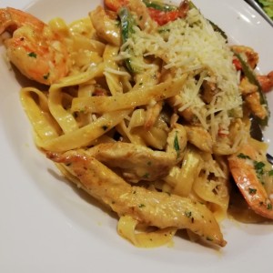 cajun chicken n shrimp pasta 