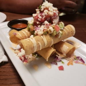 Chicken taquito stack