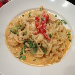 Fettuccine de camarones