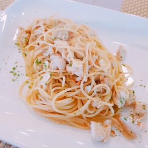 Pasta al oleo con pollo