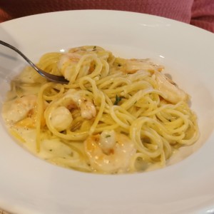 pasta con camarones