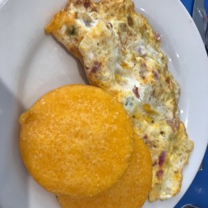 Omelet + tortilla de maiz