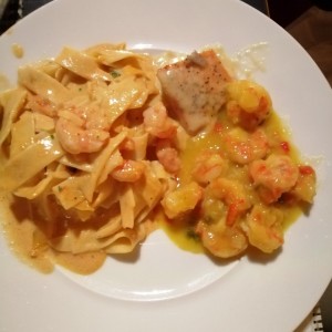 Pasta con camarones