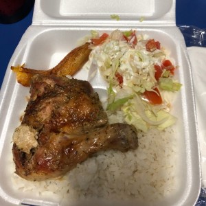 pollo asado con arroz