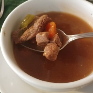 sopa con carne