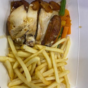 pollo asado con papitas