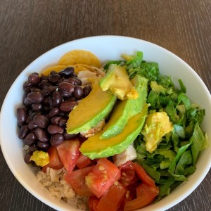 Chipotle bowl + avocado