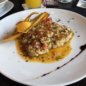 Corvina al ajillo