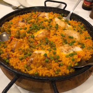 paella de Merluza y vegetales 