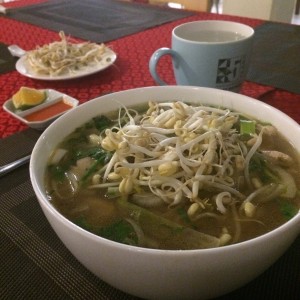 Pho Ga (sopa de tallarines con Pollo)