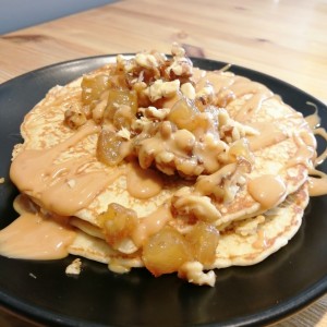 Pancakes de Manzana y salted caramel