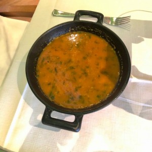 Entrantes Calientes - Sopa de Mariscos