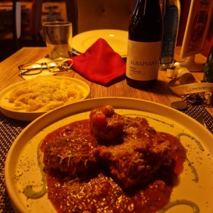 ossobucco con fettuccine 