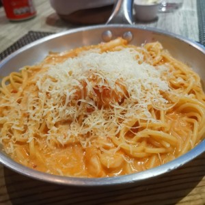 pasta con camarones