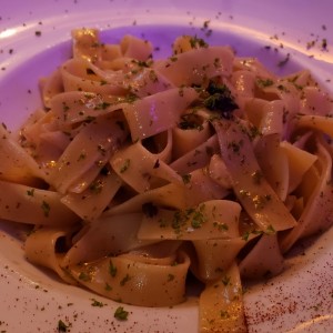 Pappardelle funghi porcini, con aceite de trufa 