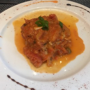 Filete de Corvina a la Livornesa