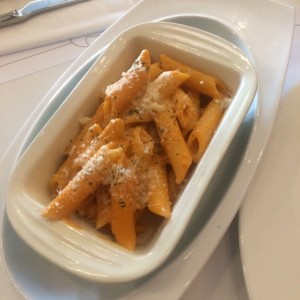 Pluma, rigatoni o paccheri con la salsa de su preferencia