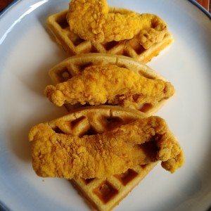 waffle con pollo