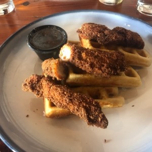 Chicken and waffles