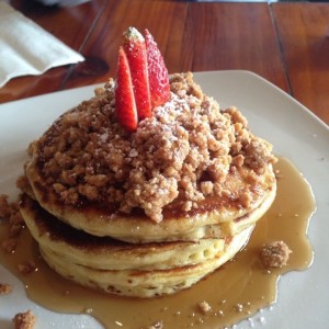 pancakes crumble manzana