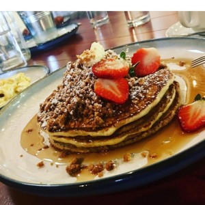 pancake con fresas