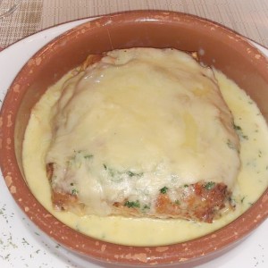 lassagna de pollo - gratinada