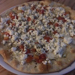 pizza de queso feta y miel