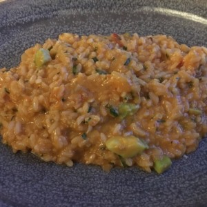 Risotto con Langosta y aguacate