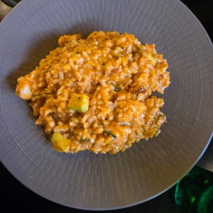 rissoto con langostino