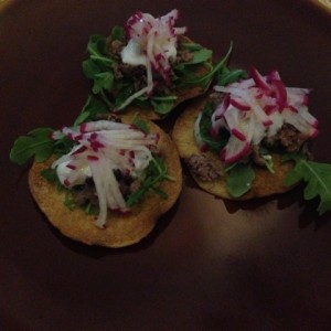 tostadas de carne