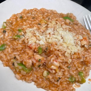 Rissotto de langostinos y aguacate