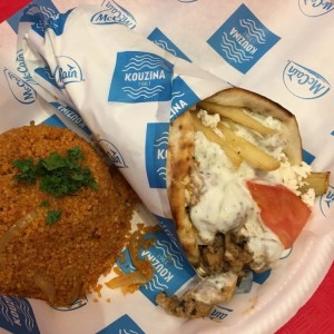 gyro especial pollo y berenjena con couscous