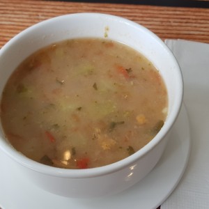 sopa de vegetales con avena